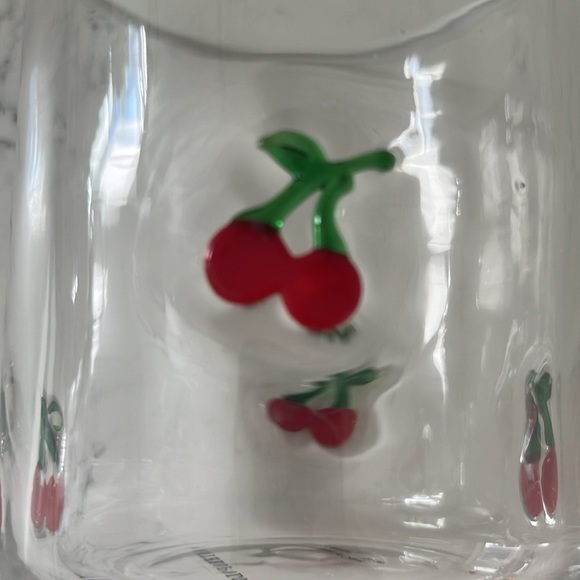 Anthropologie Cherry 🍒 Icon Drinking Glass - Picture 10 of 12